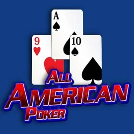 All American Poker online game logo by RTG (Reel Time Gaming) on skyhillscasino-be.com