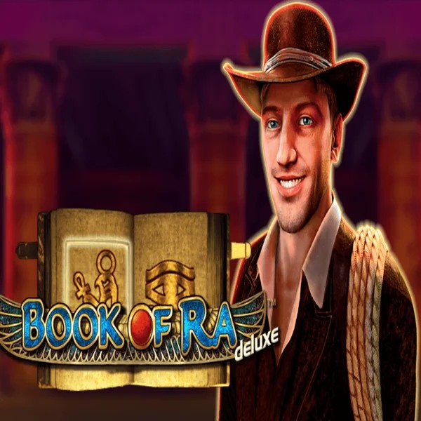 Book of Ra Deluxe by Novomatic, showcased at skyhillscasino-be.com – game logo