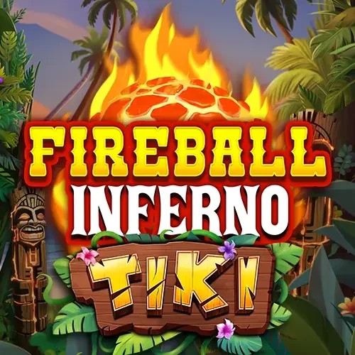 Slots logo of Fireball Inferno Tiki from NetEnt at SkyHills Casino