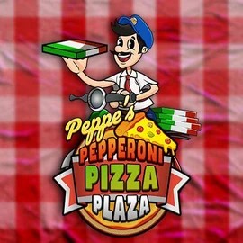 Peppe’s Pepperoni Pizza Plaza online game logo by Pragmatic Play on skyhillscasino-be.com