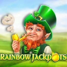 Rainbow Jackpots logo by Red Tiger Gaming at SkyHills Casino