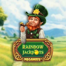 Rainbow Jackpots Megaways logo by Red Tiger Gaming SkyHills Casino