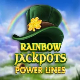 Rainbow Jackpots Power Lines slot logo by Red Tiger Gaming at SkyHills Casino