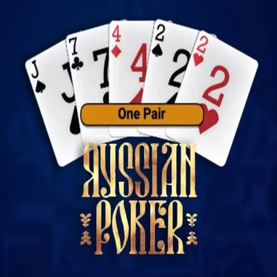Russian Poker by OneTouch Games, showcased at skyhillscasino-be.com – game logo